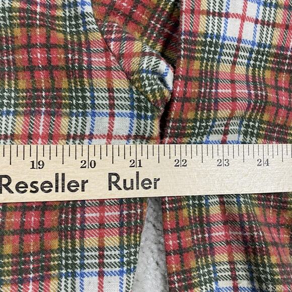 VTG Wrangler Shirt Mens M Plaid Flannel Button Down Made USA 70s Western Cowboy - Picture 5 of 7